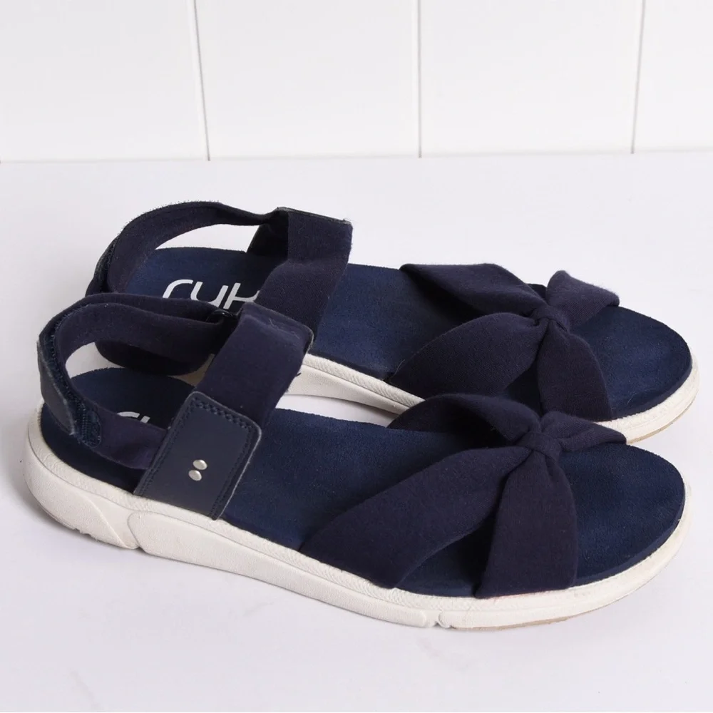 Ryka Women's Mallorie Navy Blue sandals, size 8 - Picture 1 of 6